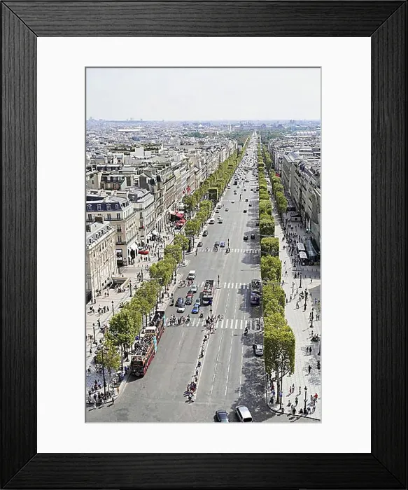 Framed Print : Panorama, view, from the Arc de Triomphe, Avenue des Champs Elysee, Paris, France, Europe Framed Print : Panorama, view, from the Arc de Triomphe, Avenue des Champs Elysee, Paris, France, Europe
