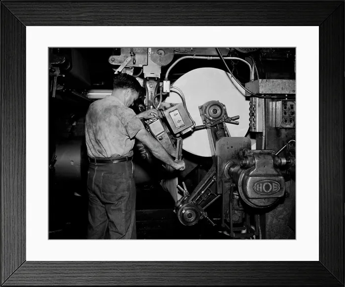 Framed Print : USA, New Orleans, Reel room, The Times-Picayune