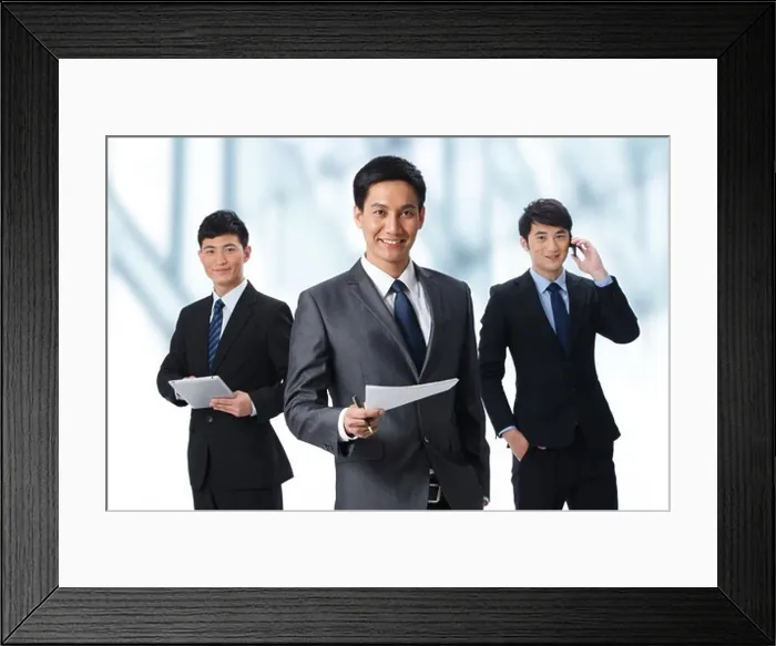 Framed Print : Portrait of business people