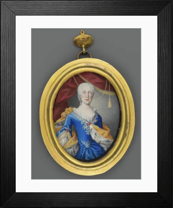 Framed Print : Maria Amelia Habsburg Archduke Na Austrian (1701-1756); 1830 (1830-00-00-1830-00-00);jewelry