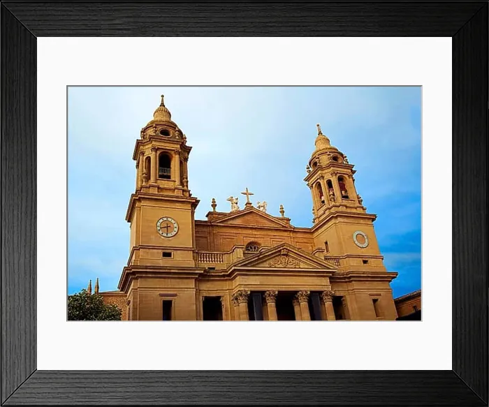 Framed Print : Pamplona Navarra Santa Maria Real Cathedral in Spain Framed Print : Pamplona Navarra Santa Maria Real Cathedral in Spain