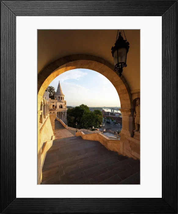 Framed Print : Morning view of Fisherman's Bastion in historic city centre of Buda
