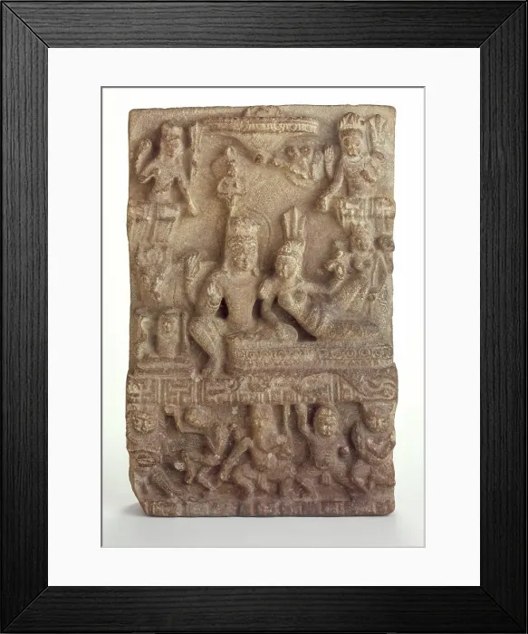 Framed Print : Shiva's Family. Nepal, 9th century. Sculpture. Stone Framed Print : Shiva's Family. Nepal, 9th century. Sculpture. Stone