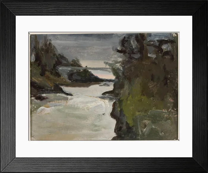 Framed Print : Imatra in the evening - Finland. Ciągliński, Jan (1858-1913), painter Framed Print : Imatra in the evening - Finland. Ciągliński, Jan (1858-1913), painter