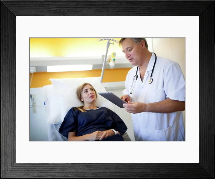 Framed Print : Outpatient surgery