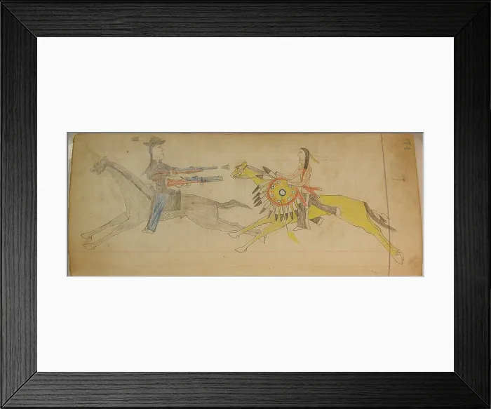 Framed Print : Maffet Ledger: Drawing ca. 1874-81 Southern and Northern Cheyenne. Maffet Ledger: Drawing 767492 Framed Print : Maffet Ledger: Drawing ca. 1874-81 Southern and Northern Cheyenne. Maffet Ledger: Drawing 767492