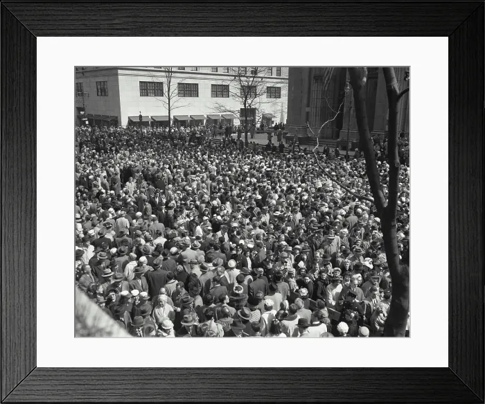 Framed Print : Vintage Photograph. The Easter parade crowd on Fifth Ave. Frame 14 Framed Print : Vintage Photograph. The Easter parade crowd on Fifth Ave. Frame 14