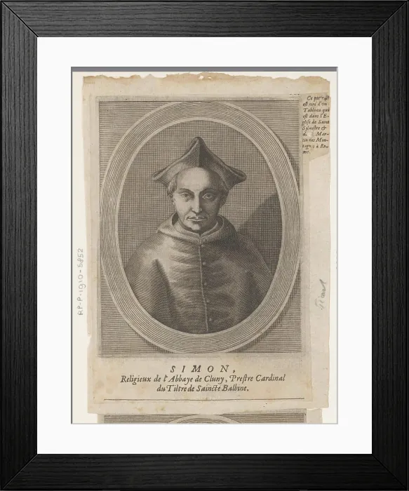Framed Print : Portret van Simon de Cluny, Etienne Picart Framed Print : Portret van Simon de Cluny, Etienne Picart