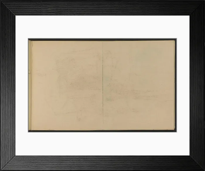 Framed Print : Abklatsch van de krijttekening op pagina 20
