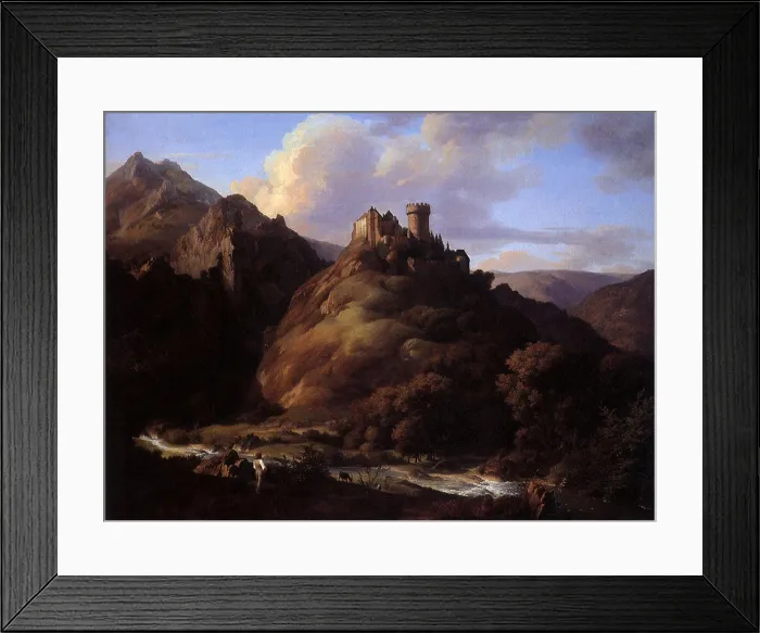Framed Print : Romantic Landscape, Schirmer, Johann Wilhelm, 1828 Framed Print : Romantic Landscape, Schirmer, Johann Wilhelm, 1828