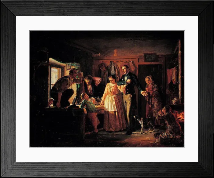 Framed Print : Offer of Marriage from the Government Official to the tailor's daughter Framed Print : Offer of Marriage from the Government Official to the tailor's daughter