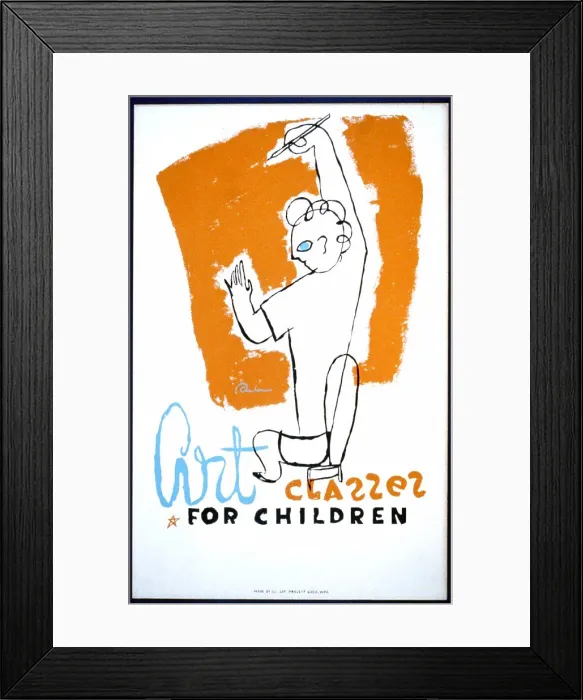 Framed Print : Art classes for children circa 1940 Framed Print : Art classes for children circa 1940
