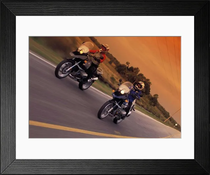 Framed Print : BMW 2002 silver riders yellow line street Framed Print : BMW 2002 silver riders yellow line street