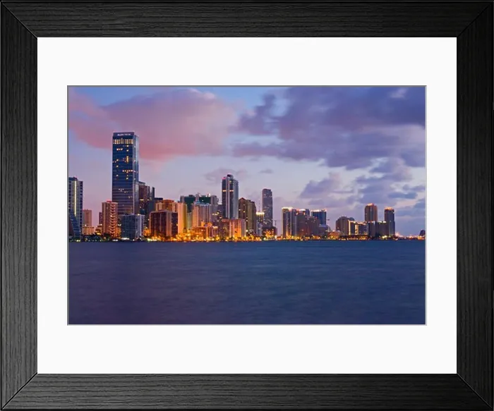 Framed Print : Lights twinkle in highrise office Framed Print : Lights twinkle in highrise office