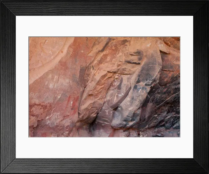 Framed Print : View of pictographs dating back up to 10 Framed Print : View of pictographs dating back up to 10
