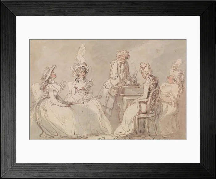Framed Print : Ladies at Tea, Thomas Rowlandson Framed Print : Ladies at Tea, Thomas Rowlandson