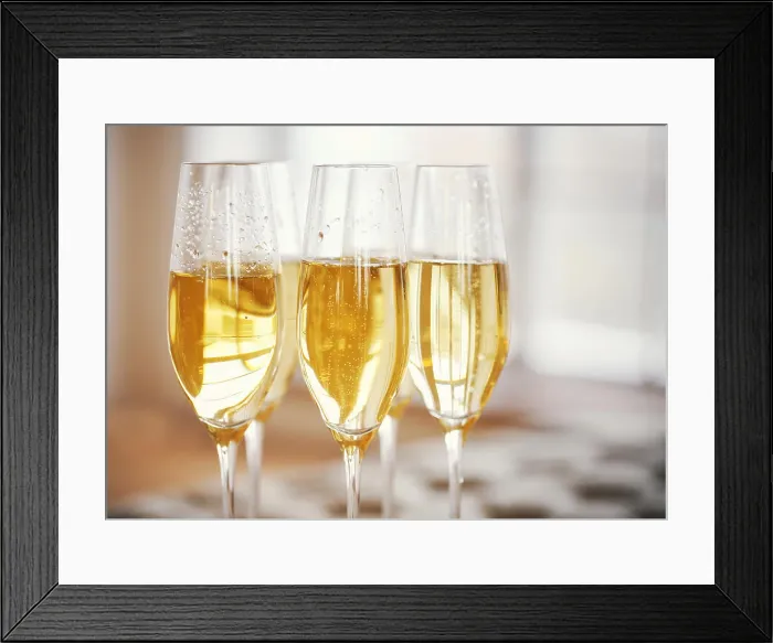 Framed Print : Champagne glasses. Party and holiday celebration concept Framed Print : Champagne glasses. Party and holiday celebration concept