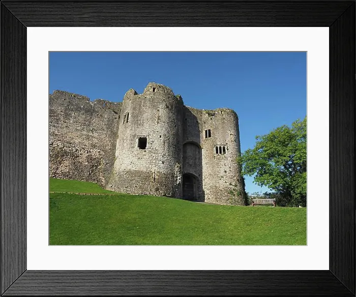 Framed Print : Chepstow Castle ruins in Chepstow, UK Framed Print : Chepstow Castle ruins in Chepstow, UK