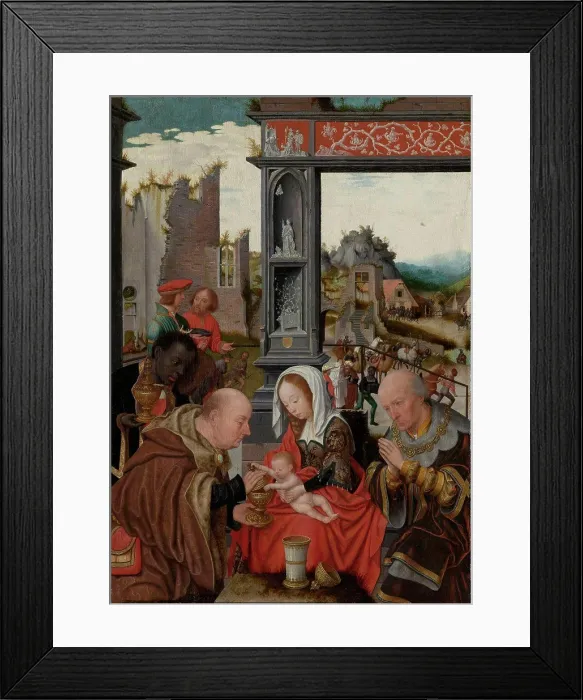 Framed Print : The Adoration of the Magi, Jan Jansz Mostaert, c. 1520 - c. 1525