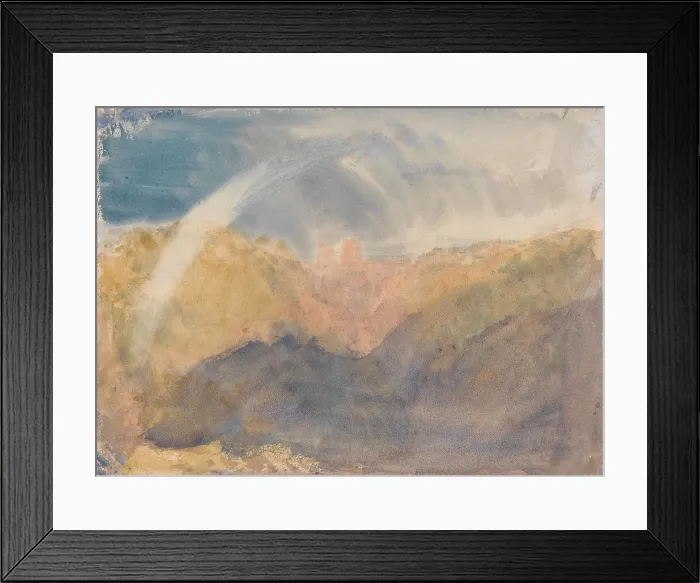 Framed Print : Crichton Castle (Mountainous Landscape with a Rainbow) Framed Print : Crichton Castle (Mountainous Landscape with a Rainbow)