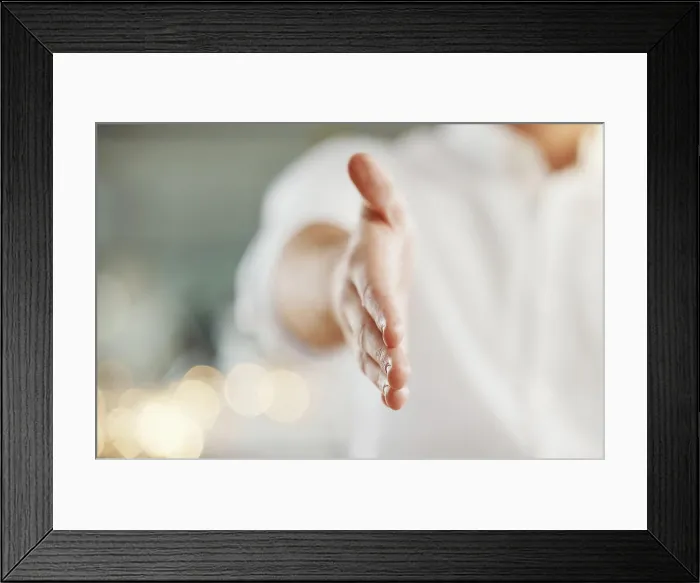 Framed Print : Handshake, deal agreement or b2b partnership success with office worker hand Framed Print : Handshake, deal agreement or b2b partnership success with office worker hand