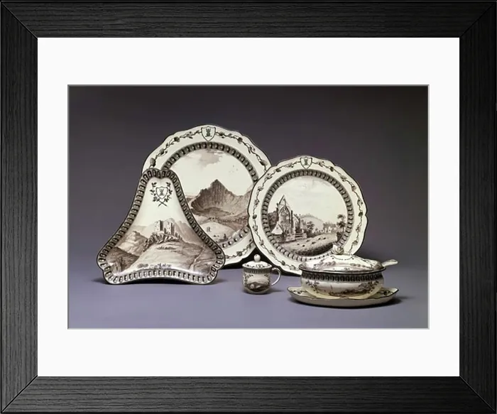 Framed Print : Green Frog Service -The Wales Views Antiques Hermitage Museum, St. Petersburg, Russia