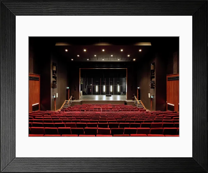 Framed Print : Ashcroft playhouse, view towards stage. Fairfield Halls, Croydon, United Kingdom. Architect: MICA Architects, 2019