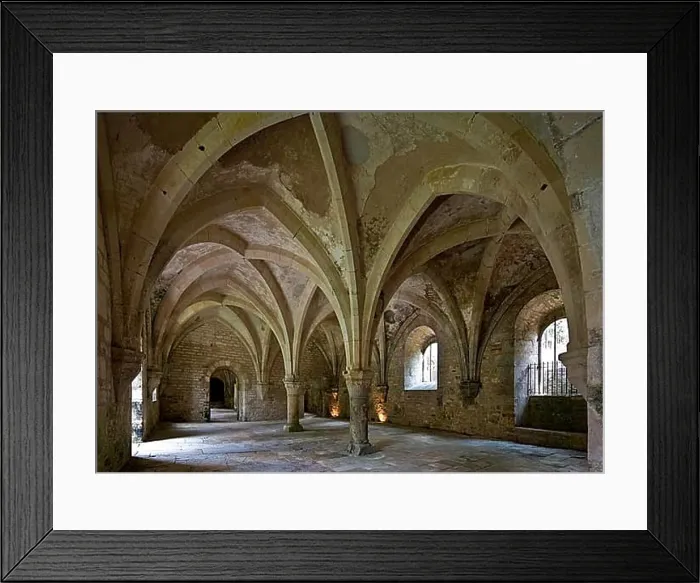 Framed Print : Fontenay former Cistercian monastery monastery building Framed Print : Fontenay former Cistercian monastery monastery building