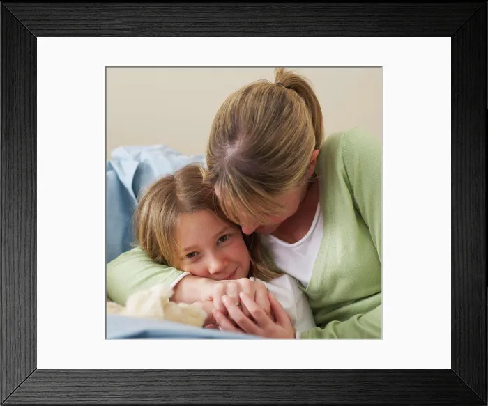 Framed Print : Mother and Daughter Hugging Framed Print : Mother and Daughter Hugging
