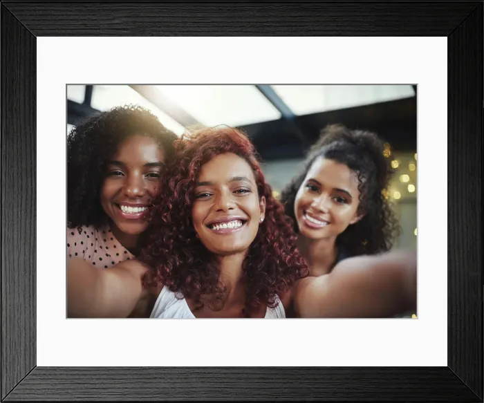 Framed Print : Love, selfie and smile with woman friends at social gathering together for new year eve party Framed Print : Love, selfie and smile with woman friends at social gathering together for new year eve party