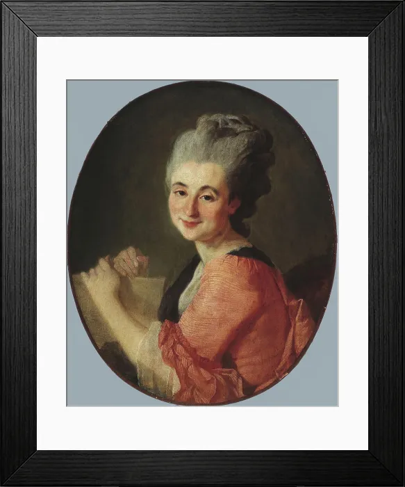Framed Print : Portrait of woman Portrait of woman '. Oil on canvas. Paris, Cognacq-Jay Museum
