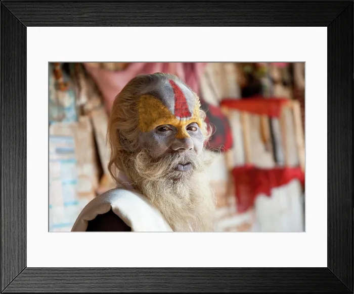 Framed Print : Sadhu or holy man, Kathmandu, Nepal Framed Print : Sadhu or holy man, Kathmandu, Nepal