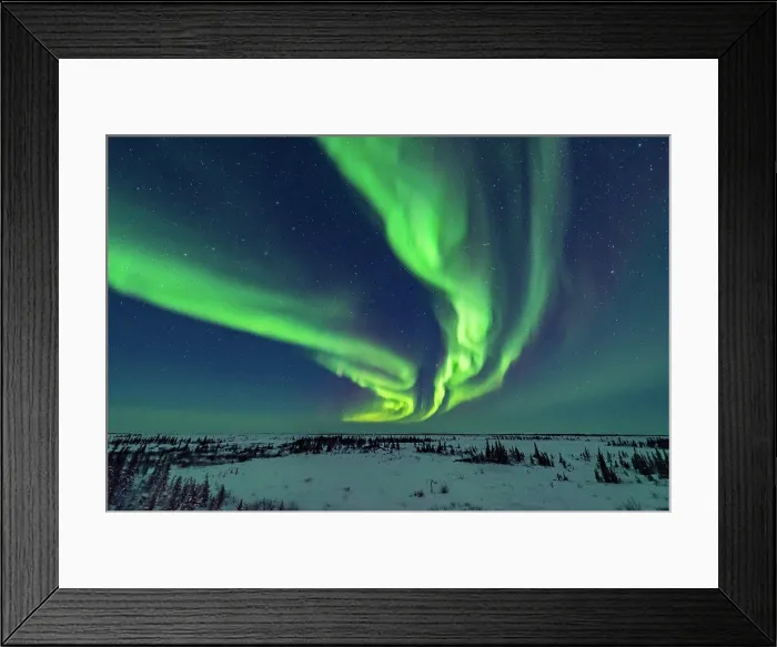 Framed Print : Curtains of aurora during an active storm on February 18