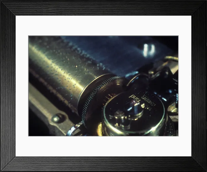 Framed Print : Musical wheel of antique music box Framed Print : Musical wheel of antique music box