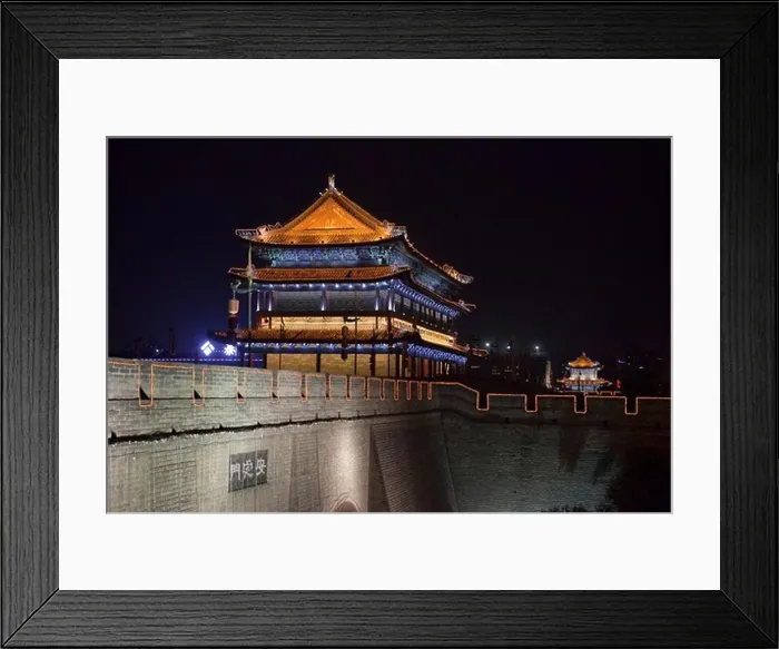 Framed Print : City wall of Xi'an, Shaanxi Province, People's Republic of China