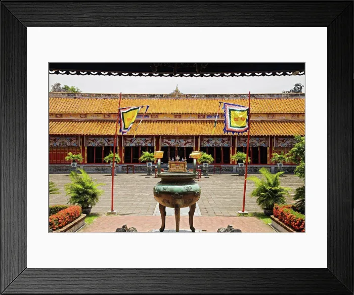 Framed Print : An courtyard and ceremonial hall in the Old Imperial City of Hue, Central Vietnam Framed Print : An courtyard and ceremonial hall in the Old Imperial City of Hue, Central Vietnam