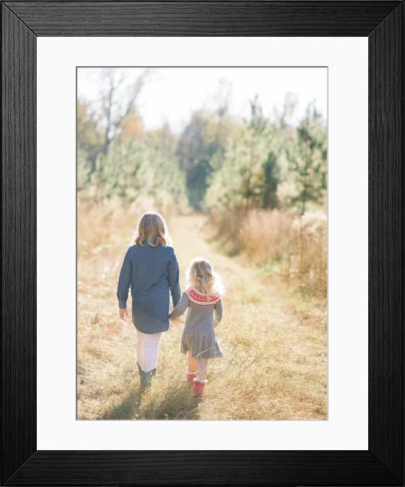 Framed Print : Sisterhood in Glowy Fall Outdoors Framed Print : Sisterhood in Glowy Fall Outdoors
