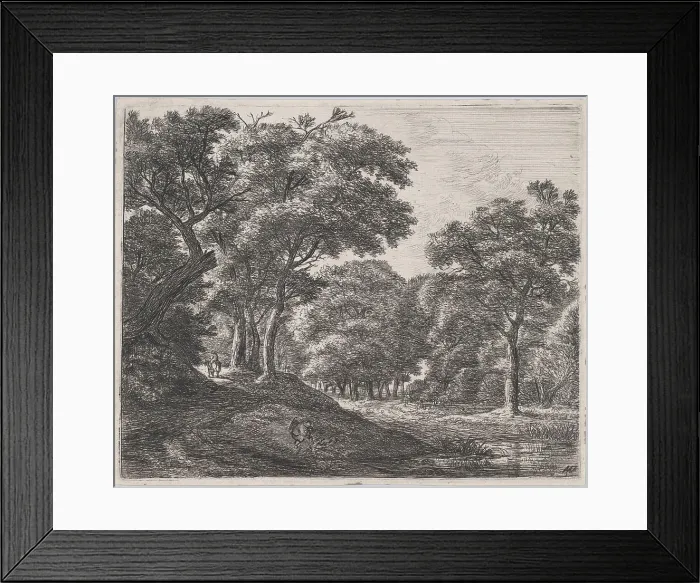 Framed Print : Twilight in the Woods 17th century Etched by Anthonie Waterloo Dutch Framed Print : Twilight in the Woods 17th century Etched by Anthonie Waterloo Dutch