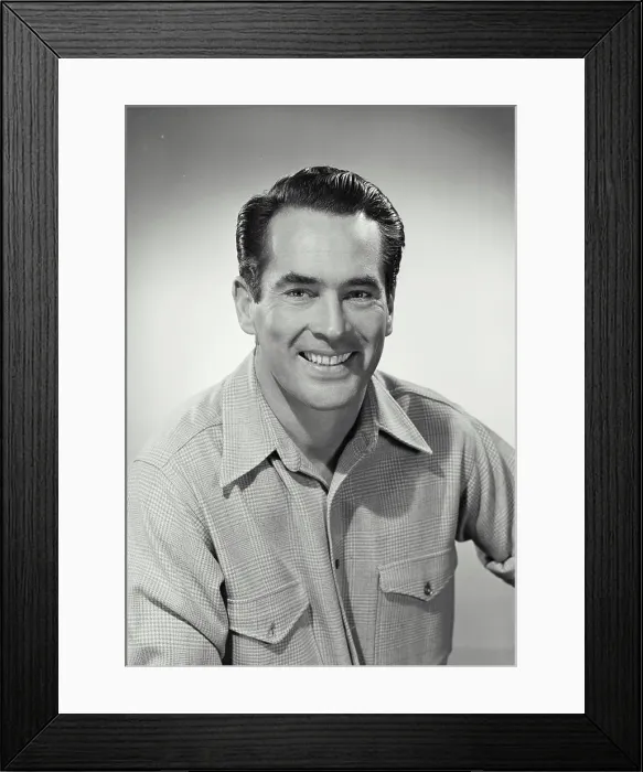 Framed Print : Man in button shirt smiling at camera Framed Print : Man in button shirt smiling at camera