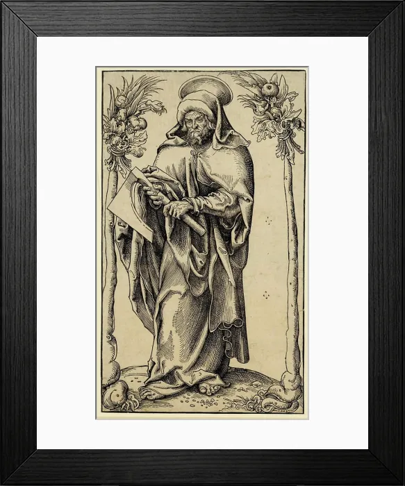Framed Print : Woodcut by Lucas Cranach the Elder around 1515 depicting the apostle Matthias