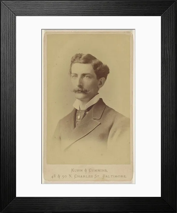 Framed Print : man with moustache; Kuhn & Cummins (American, about 1873 - 1881); 1870s; Albumen silver print Framed Print : man with moustache; Kuhn & Cummins (American, about 1873 - 1881); 1870s; Albumen silver print