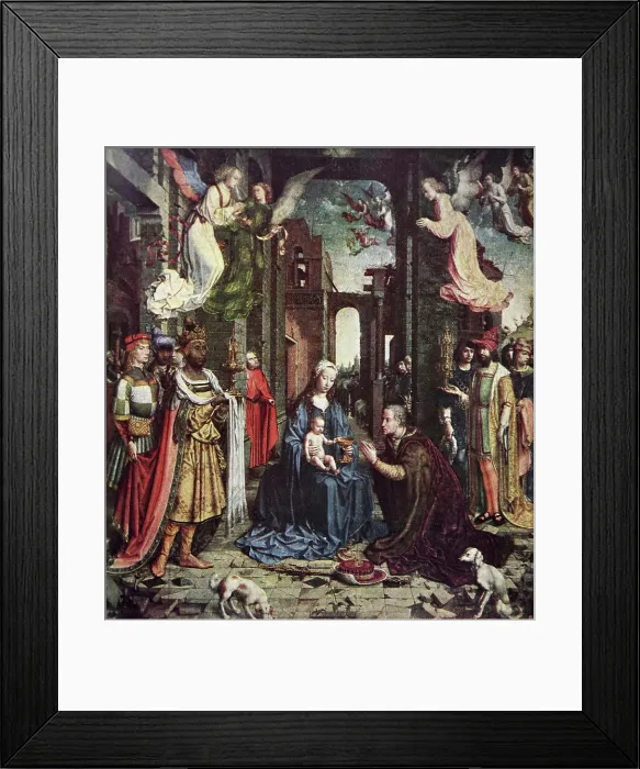 Framed Print : Painting titled The Adoration of the Kings by Jan Gossaert (1478-1532)