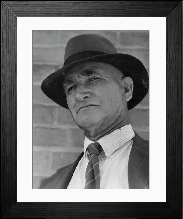 Framed Print : Archie Waugh, witness in Laver's case. November 7, 1946