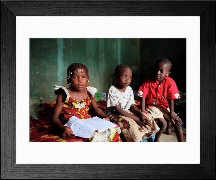 Framed Print : Children at home, Bamako, Mali.04 / 01 / 2011 Framed Print : Children at home, Bamako, Mali.04 / 01 / 2011