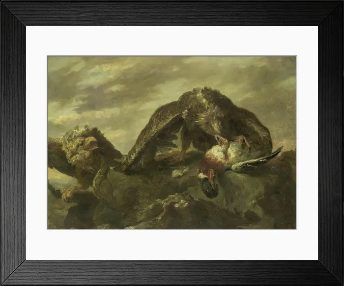 Framed Print : Eagles on the Cliffs, Joannes Fijt (copy after) Framed Print : Eagles on the Cliffs, Joannes Fijt (copy after)