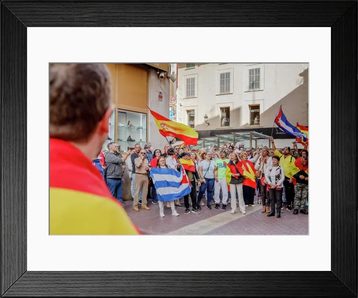 Framed Print : Protest against the Spanish government of Pedro Sanchez Framed Print : Protest against the Spanish government of Pedro Sanchez
