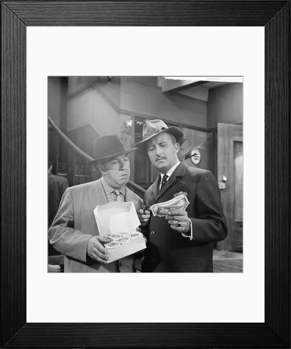 Framed Print : Anefo photo collection. Money to give KRO television. Lex Goudsmit and Henk Molenberg. October 3, 1963 Framed Print : Anefo photo collection. Money to give KRO television. Lex Goudsmit and Henk Molenberg. October 3, 1963