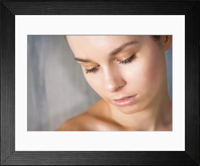 Framed Print : woman in glod make up Framed Print : woman in glod make up
