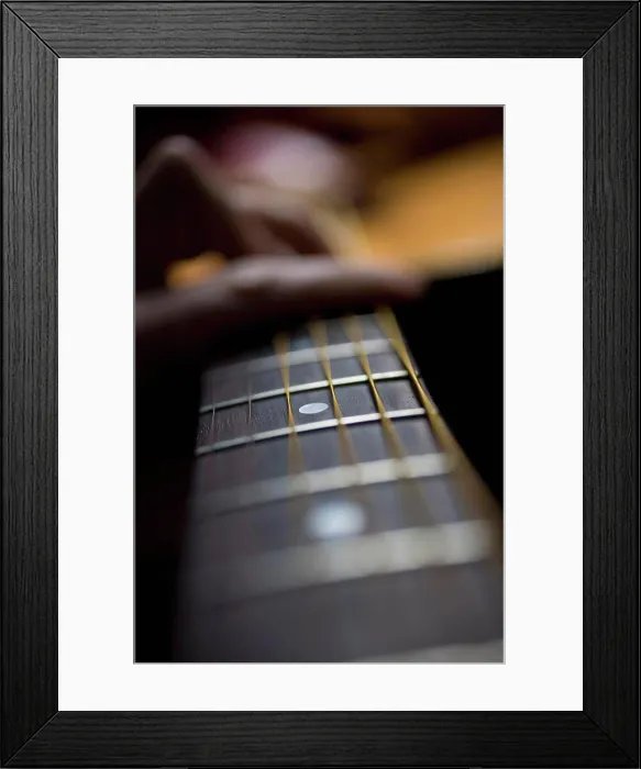 Framed Print : Detail of a person playing an acoustic guitar Framed Print : Detail of a person playing an acoustic guitar