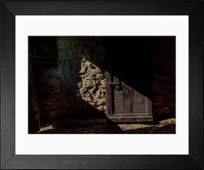 Framed Print : Roccamorice, Italy The interior of the ancient Eremo di san Bartolomeo monastery in the Majella mountains